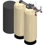 Excalibur Commercial EWS-SD1210T Twin Alternating Water Softener - angle view