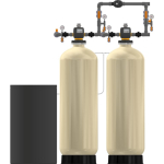 Excalibur Commercial EWS-SD15300 Duplex Alternating Water Softener - front view