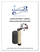 Excalibur water softener simplex EWS S1 manual thumbnail