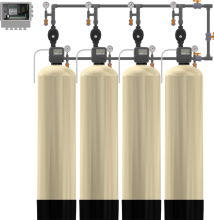 Excalibur Commercial EWS-FSC14CS4 Quadplex Progressive Flow Chemical Removal Filter