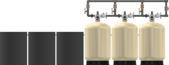 Excalibur Commercial EWS-SC331200 Triplex Progressive Flow Water Softener